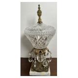 CRYSTAL COMPOTE ON MARBLE BASE