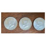 (3) KENNEDY SILVER HALF DOLLARS