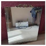 ANTIQUE METAL ACCENT MIRROR