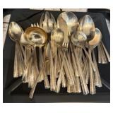 STERLING SILVER SERVING PIECES & SILVERWARE SET