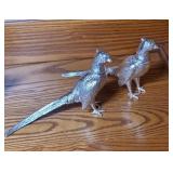 CAST METAL PHEASANTS SALT & PEPPER SHAKER