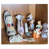 (2) SMALL HUMMEL FIGURINES & SHOE COLLECTION