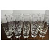 WEIGHTED ETCHED GLASS ELEGANT GLASSES