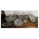 ORNATE CRYSTAL GLASSWARE & SERVING PIECES