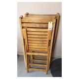 (4) WOOD FOLDING CHAIR
