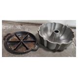 CAST ALUMINUM BUNDT & CAST IRON CORN BREAD PAN