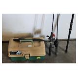 TACKLEBOX W/ LURES & FISHING POLES