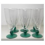 (6) STEMMED WATER /  WINE GLASSES