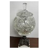 CRYSTAL COMPOTE ON MARBLE BASE