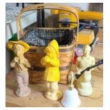 LONGABERGER BASKET & PERFUME BOTTLES