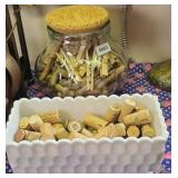 CLOTHESPINS, CORKS, PLANTERS, JARS