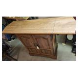 TELL CITY SERVING TABLE LIQUOR CABINET NO LABEL