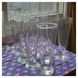 CRYSTAL FOOTED BEER GLASSES