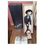 P BUCKLEY MOSS AMISH DOLLS W/ SIGNED PRINT