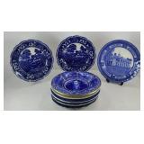 DECORATIVE PLATES: FLOW BLUE