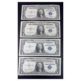 (4) $1 DOLLAR SILVER CERTIFICATES