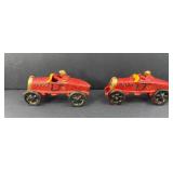 (2) CAST IRON RACE CARS