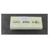 (3) STERLING SILVER RINGS 4.1 GRAMS