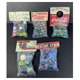 (5) BAGS OF MARBLES