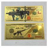 (2) FANTASY GOLD FOIL CERTIFICATES