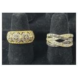 (2) STERLING SILVER RINGS