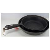 (2) CAST IRON SKILLETS, 8 INCH & No 7