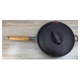 KRISCHER CAST IRON SKILLET WITH LID NO 8
