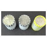 3 ROLLS (60) KENNEDY HALF DOLLAR COINS