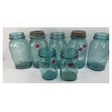 (7) VINTAGE CANNING JARS