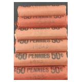 (300) WHEAT PENNIES, 1950s