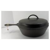 CAST IRON No 8 CHICKEN FRYER SKILLET W/ LID