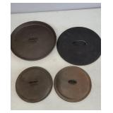 (4) CAST IRON LIDS