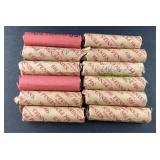 (12) ROLLS OF WHEAT PENNIES (600) PENNIES