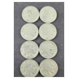 (8) BUFFALO NICKELS WITH CLEAR DATES