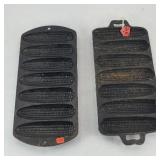 (2) CAST IRON CORN STICK PANS