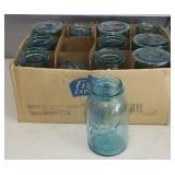 (11) BLUE BALL QUART CANNING JARS