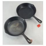 (2) CAST IRON SKILLETS, NORTHRIDGE 8 INCH