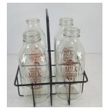 MILK BOTTLE CARRIER WITH BOTTLES
