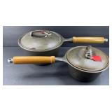 COUNTRY HOUSE BY KRISCHER SAUCE PANS W/ LIDS