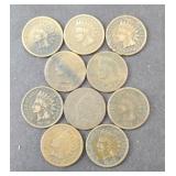(10) INDIAN HEAD PENNIES