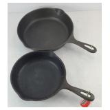 (2) CAST IRON SKILLETS: No 8 & No 9
