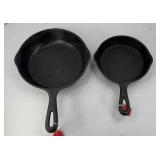 (2) WAGNER WARE CAST IRON SKILLETS NO 3 & 5