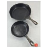 (2) CAST IRON SKILLETS