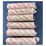 (6) ROLLS OF WHEAT PENNIES (300) PENNIES