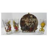 CARTOON GLASSES AND PLATES