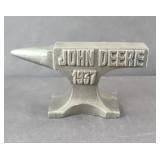 JOHN DEERE CAST IRON ANVIL PAPERWEIGHT