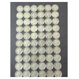 (60) SILVER MERCURY DIMES