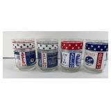 APOLLO 11,12,13 & 14 COMMEMORATIVE GLASSES