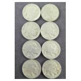 (8) BUFFALO NICKELS WITH CLEAR DATES