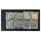 (8) UNCIRCULATED EISENHOWER HALF DOLLARS